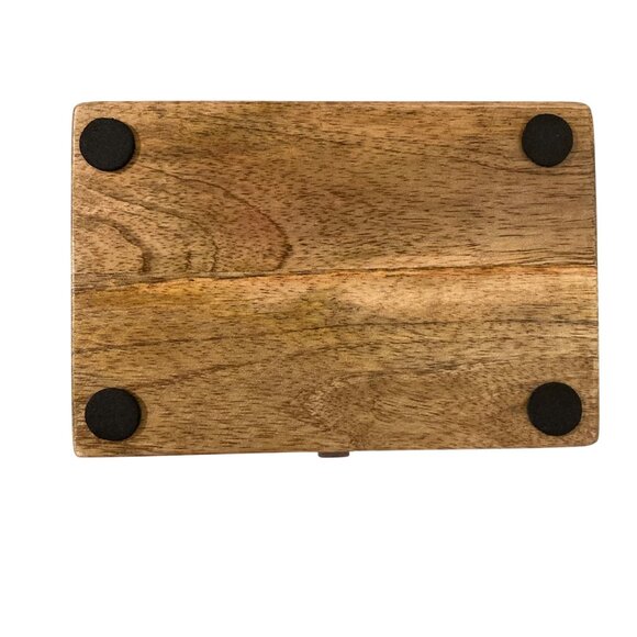 Wood And Metal Hamsa Decorative Box With Intricate Engraving - Picture 8 of 11